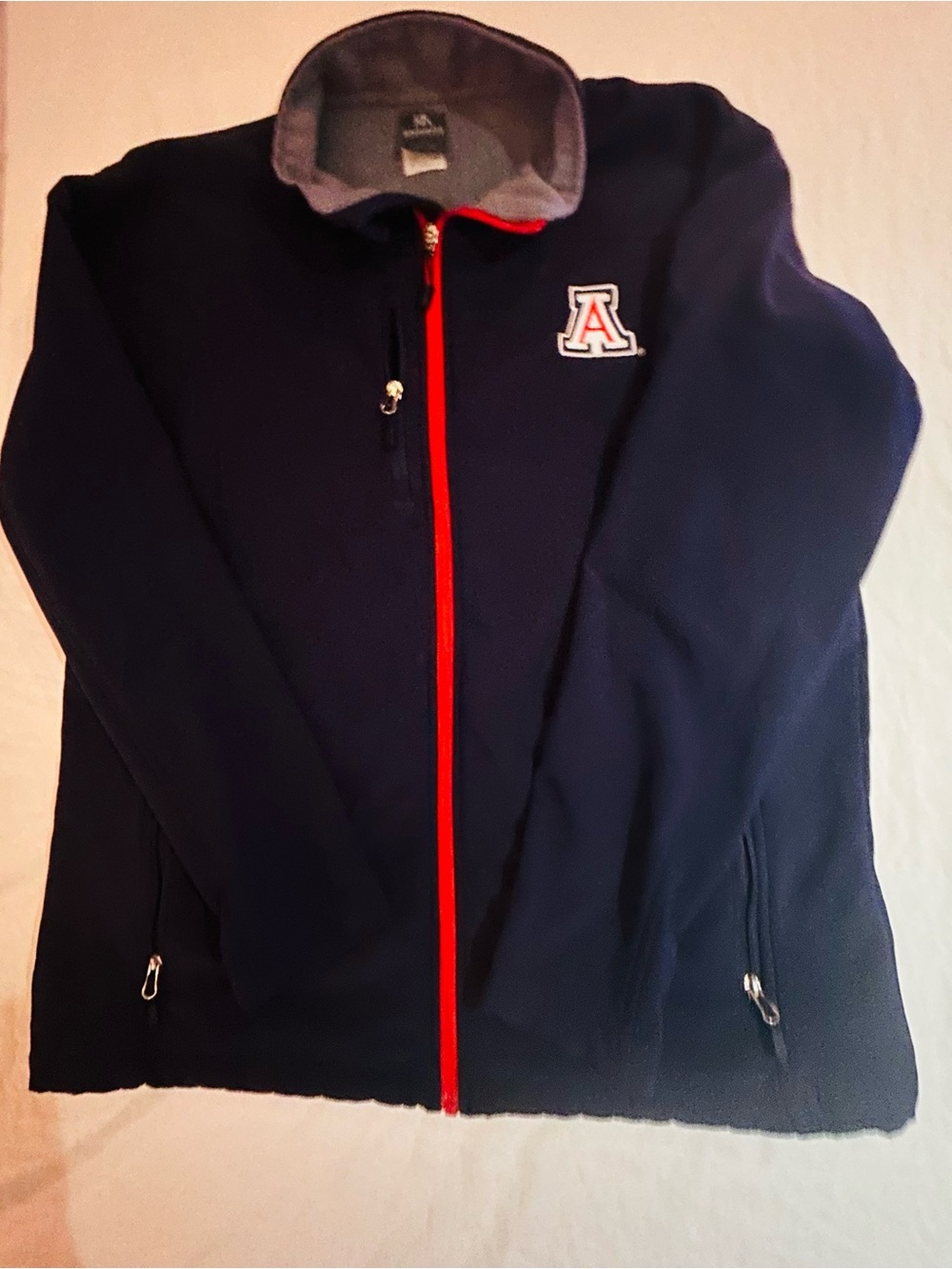 University of Arizona Wildcat Full Zipper Red & Blue Jacket Size Large